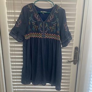 Floral embroidered spring/summer dress